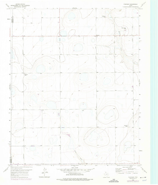 Classic USGS Fairview Texas 7.5'x7.5' Topo Map Image