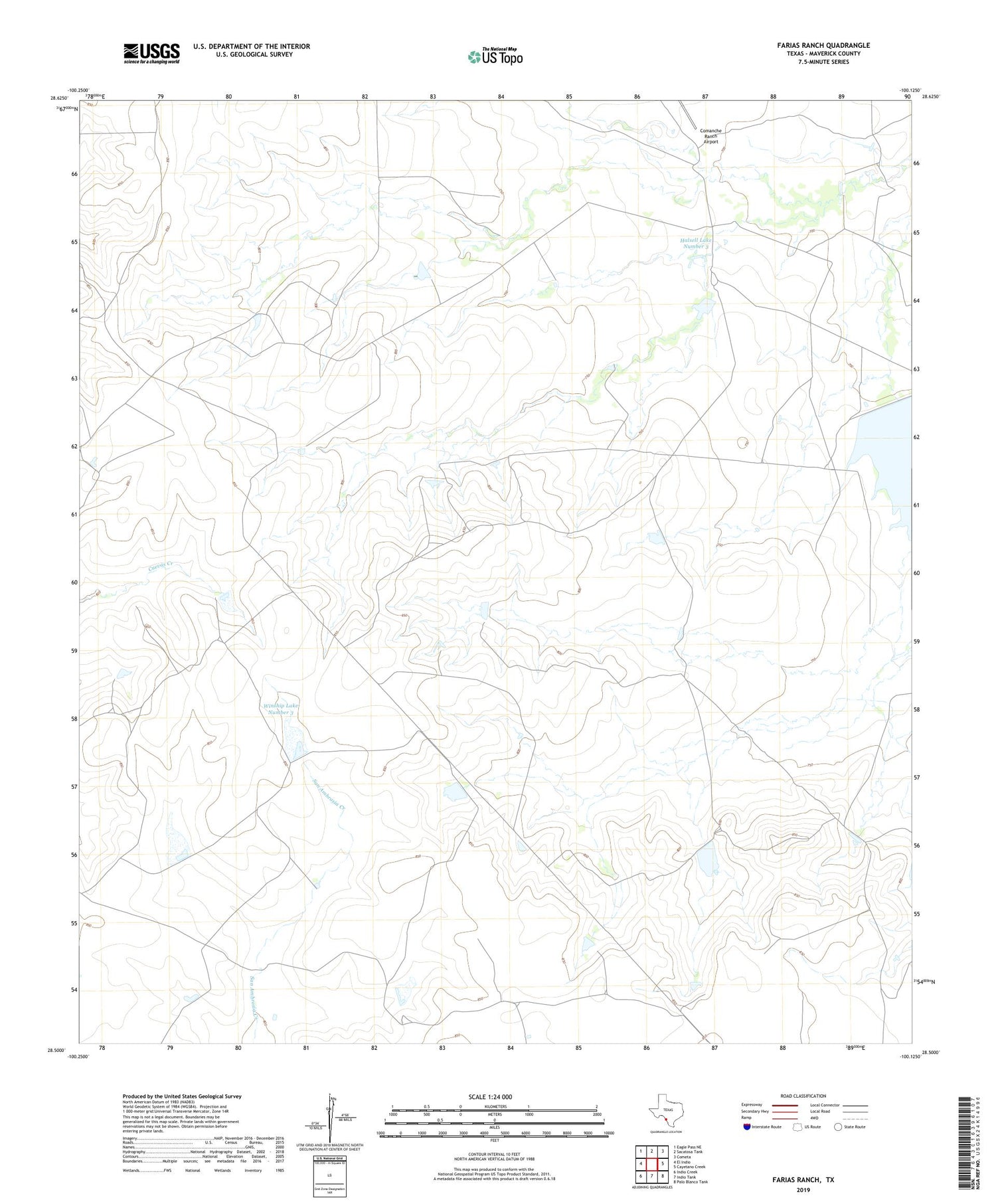 Farias Ranch Texas US Topo Map Image