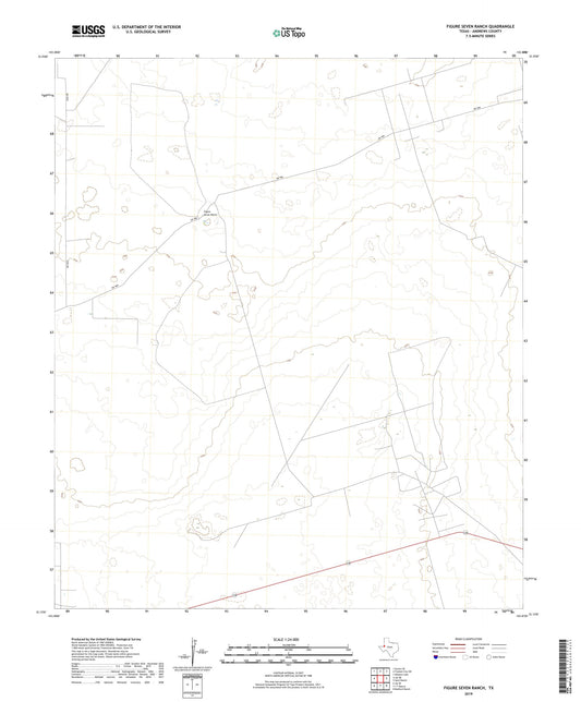 Figure Seven Ranch Texas US Topo Map Image