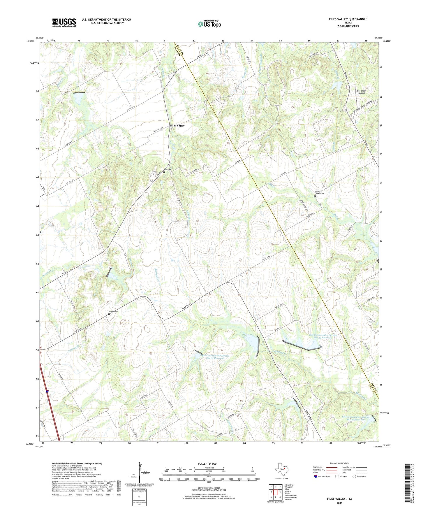 Files Valley Texas US Topo Map Image