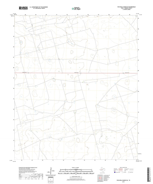 Five Wells Ranch SE Texas US Topo Map Image
