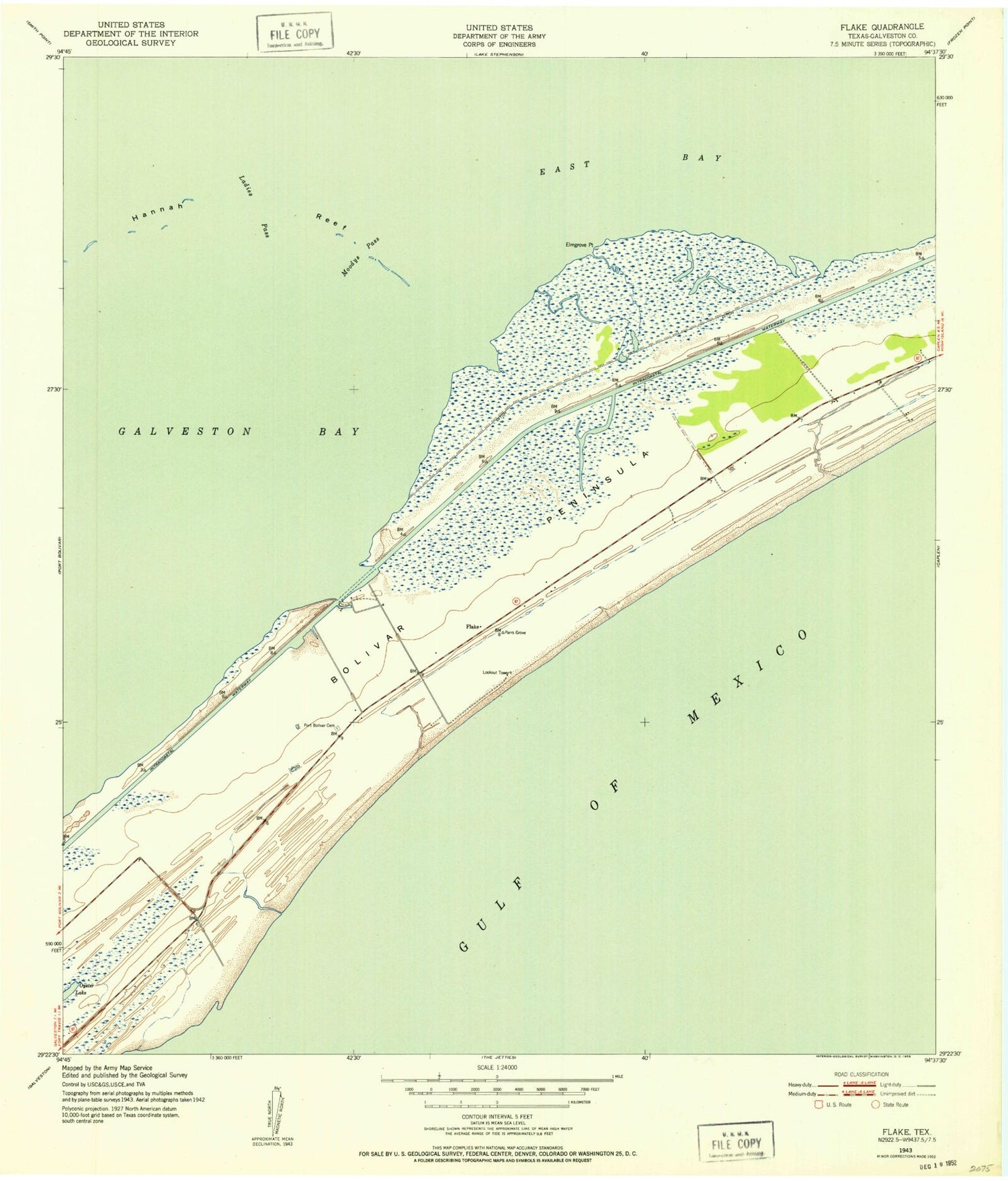 Classic USGS Flake Texas 7.5'x7.5' Topo Map Image