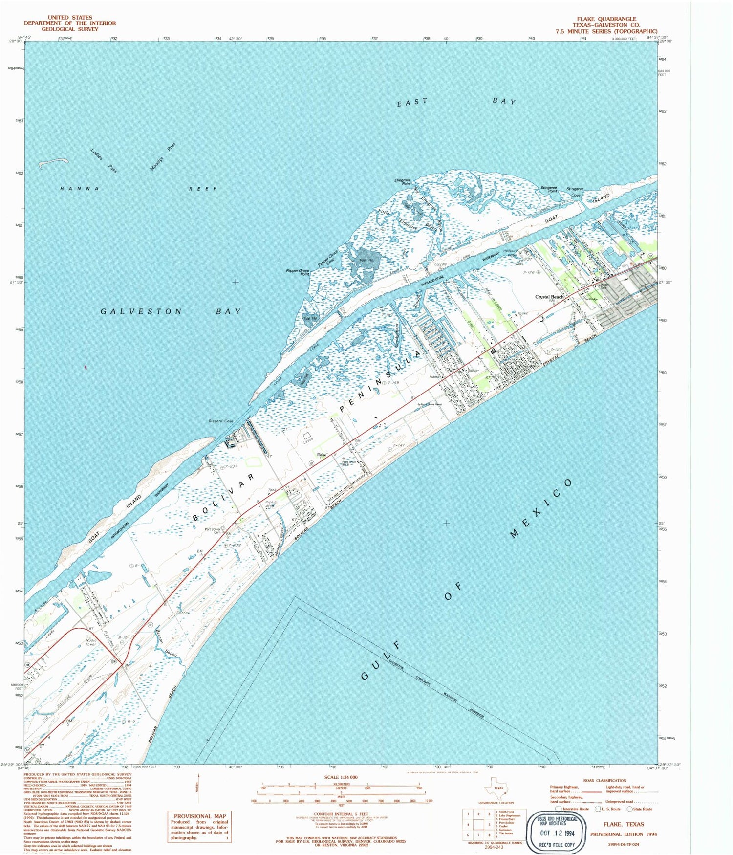 Classic USGS Flake Texas 7.5'x7.5' Topo Map Image