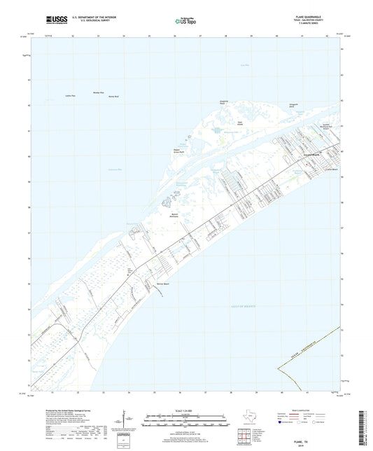 Flake Texas US Topo Map Image