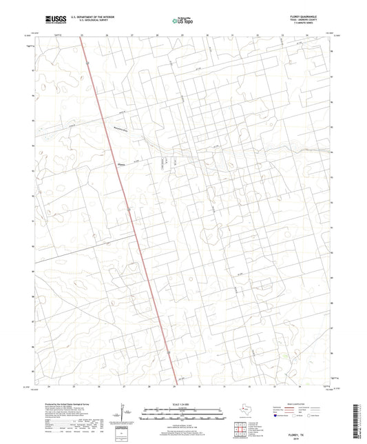 Florey Texas US Topo Map Image