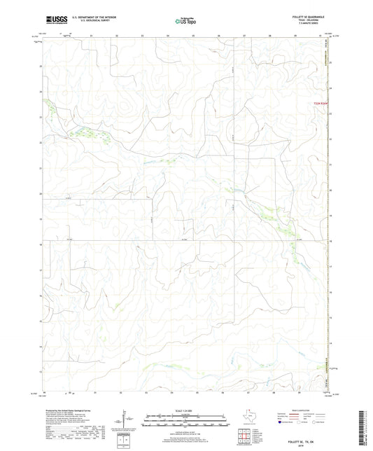 Follett SE Texas US Topo Map Image