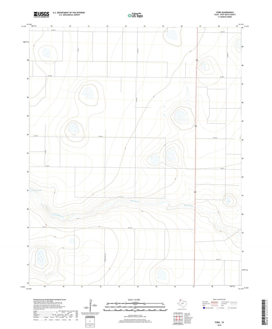 Ford Texas US Topo Map Image