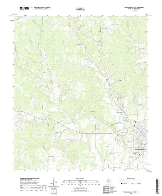 Fredericksburg West Texas US Topo Map Image