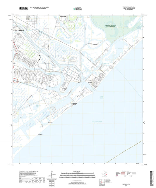 Freeport Texas US Topo Map Image