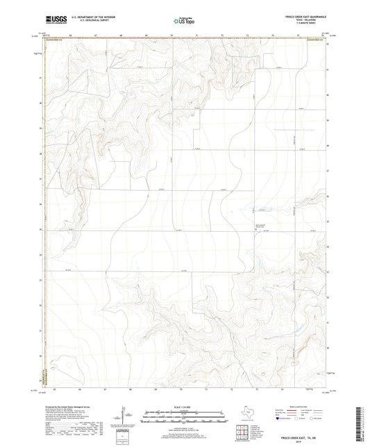 Frisco Creek East Texas US Topo Map Image