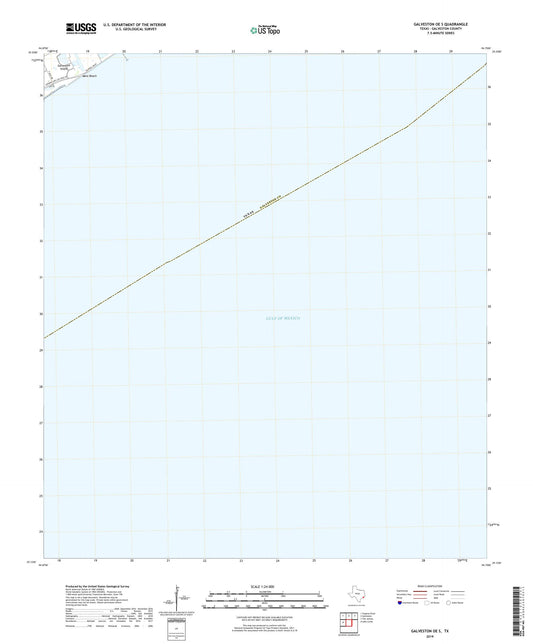 Galveston OE S Texas US Topo Map Image