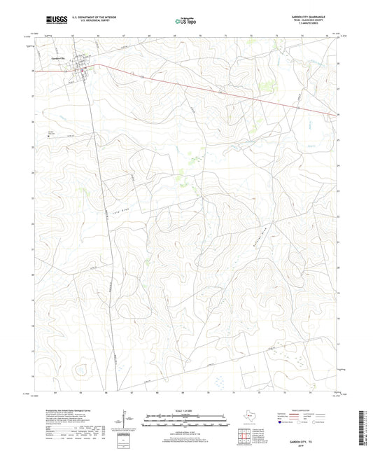 Garden City Texas US Topo Map Image
