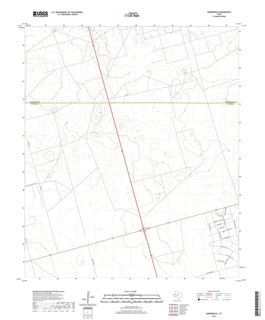 Gardendale Texas US Topo Map Image
