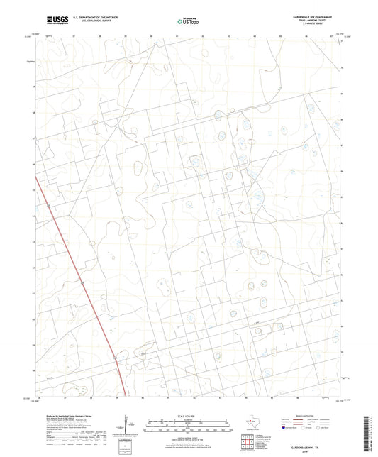 Gardendale NW Texas US Topo Map Image
