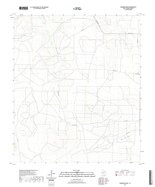 Gardener Draw Texas US Topo Map Image
