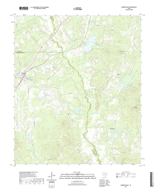 Garrison East Texas US Topo Map Image