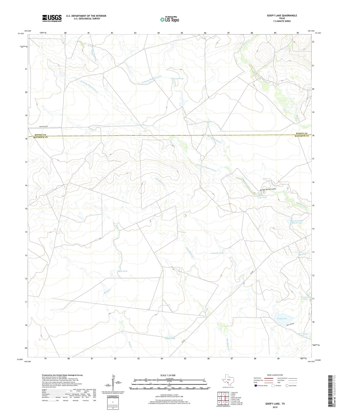 Goofy Lake Texas US Topo Map Image