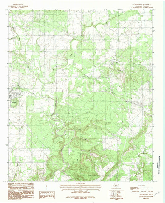 Classic USGS Graford East Texas 7.5'x7.5' Topo Map Image