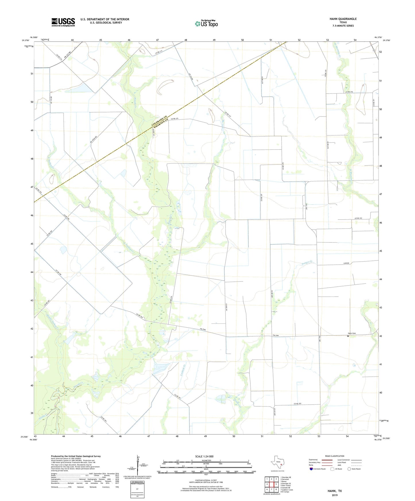 Hahn Texas US Topo Map Image
