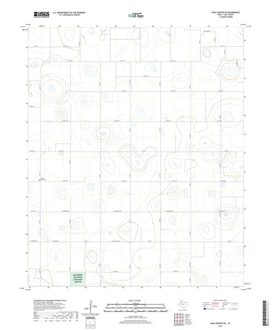 Hale Center SW Texas US Topo Map Image