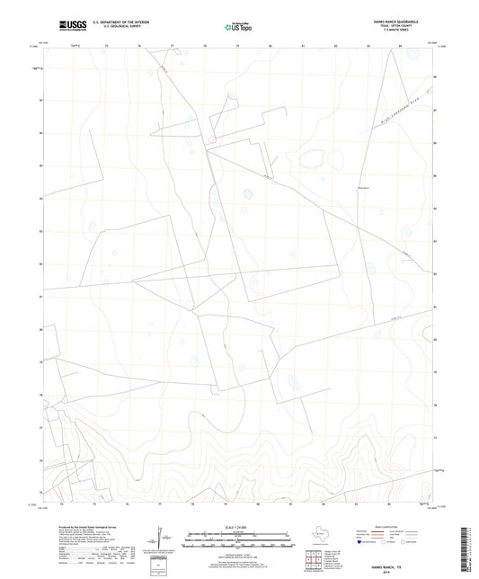 Hanks Ranch Texas US Topo Map Image