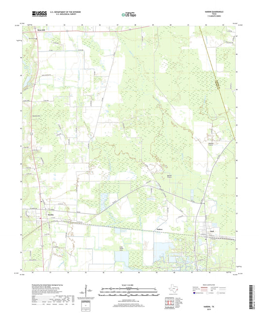 Hardin Texas US Topo Map Image