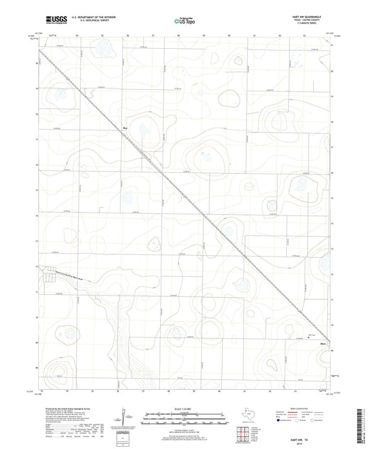 Hart NW Texas US Topo Map Image