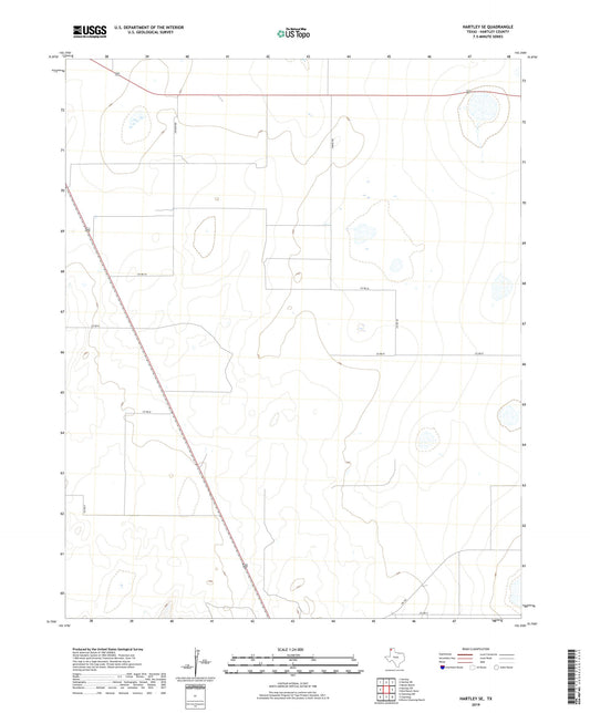 Hartley SE Texas US Topo Map Image