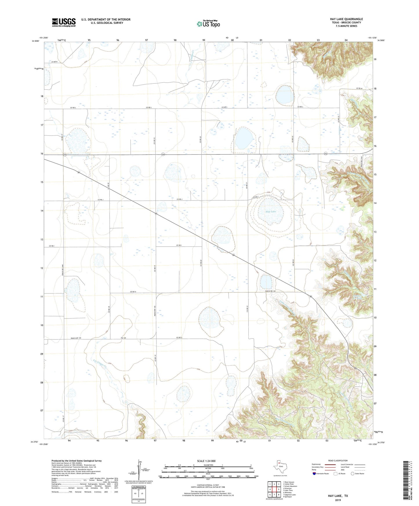 Hay Lake Texas US Topo Map Image