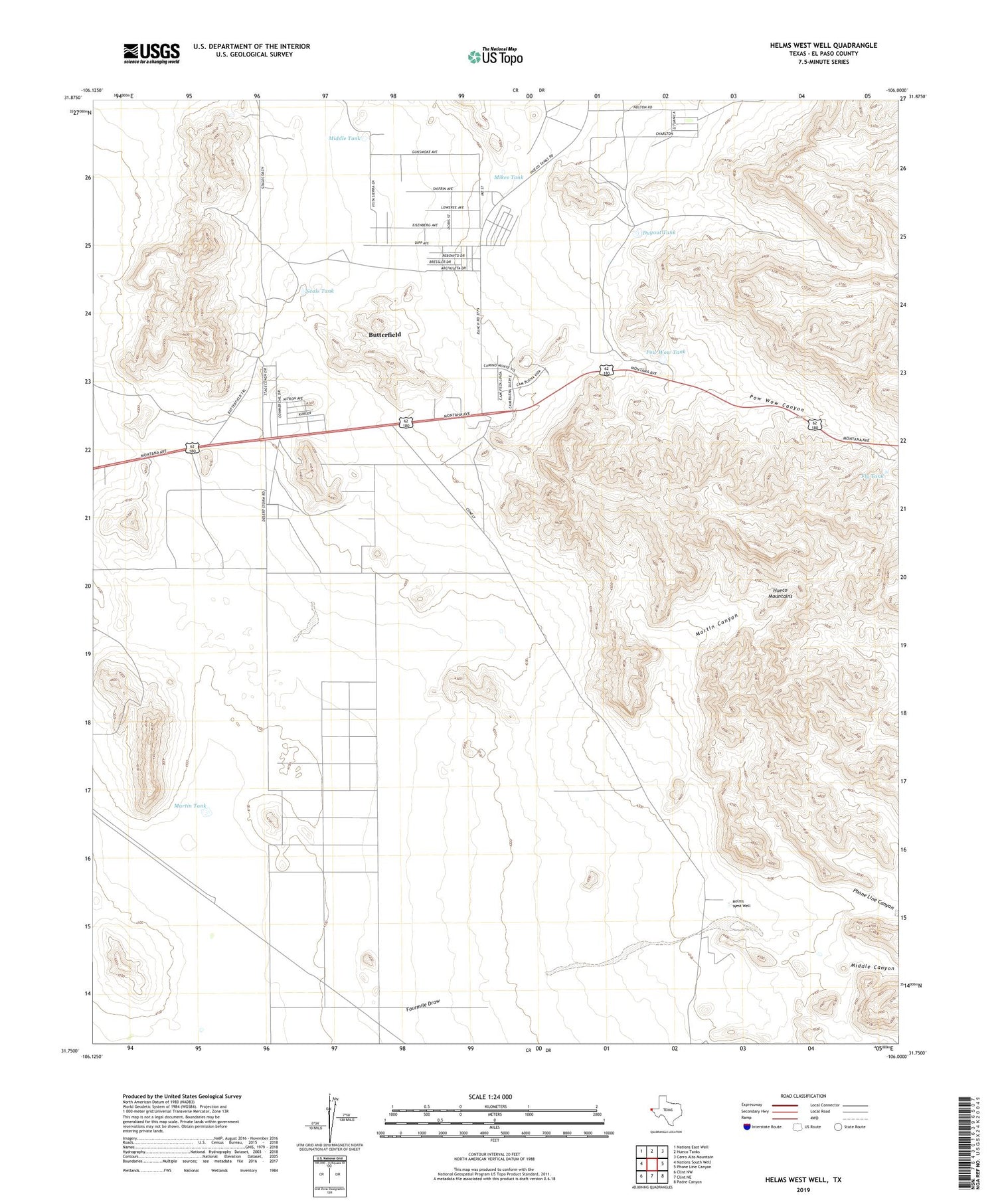 Helms West Well Texas US Topo Map Image