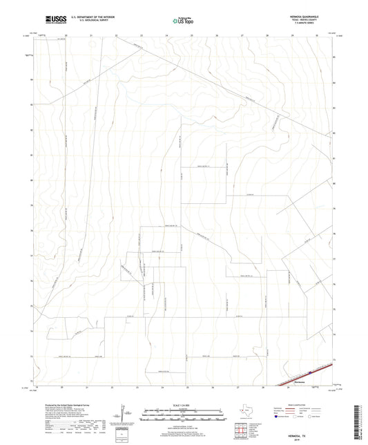 Hermosa Texas US Topo Map Image