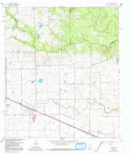 Classic USGS Hockley Texas 7.5'x7.5' Topo Map Image