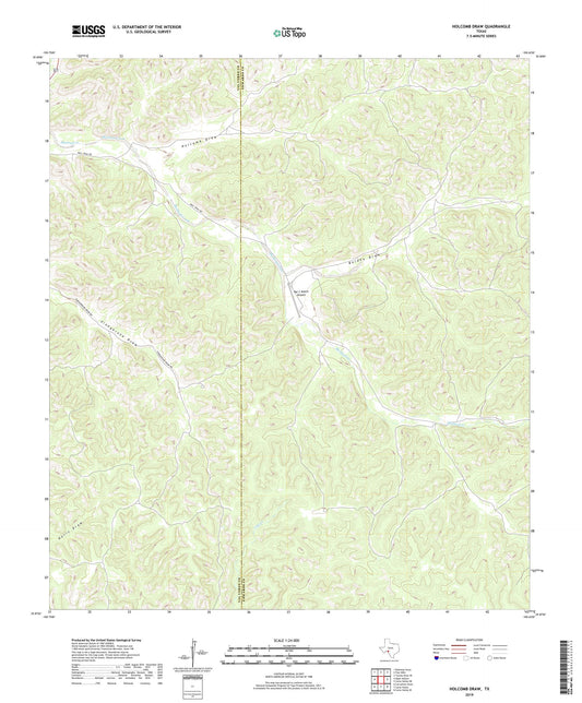 Holcomb Draw Texas US Topo Map Image
