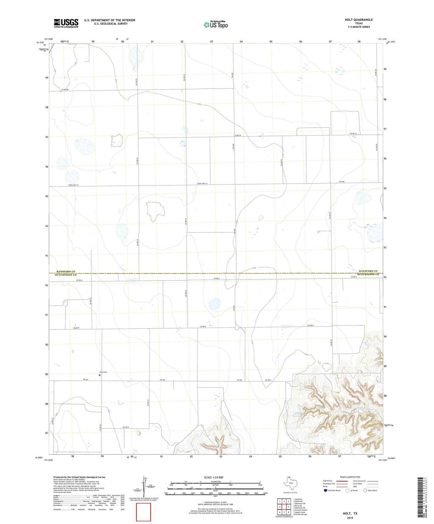 Holt Texas US Topo Map Image