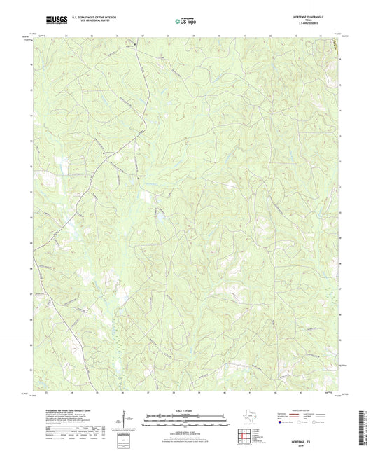 Hortense Texas US Topo Map Image