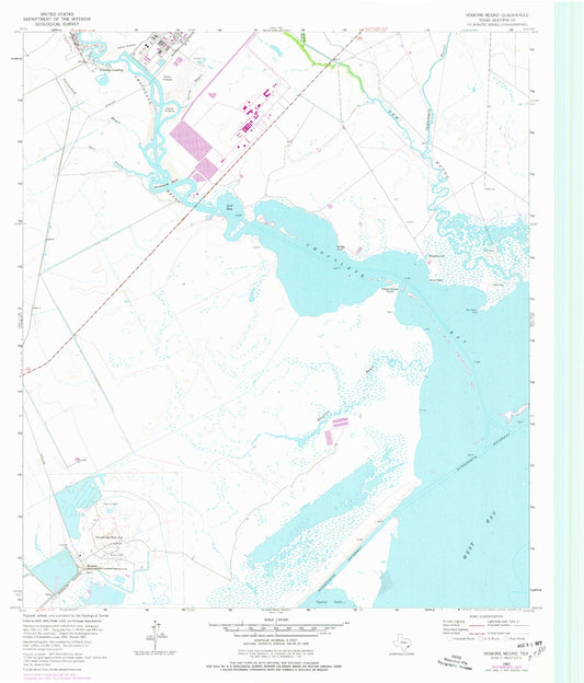 Classic USGS Hoskins Mound Texas 7.5'x7.5' Topo Map Image