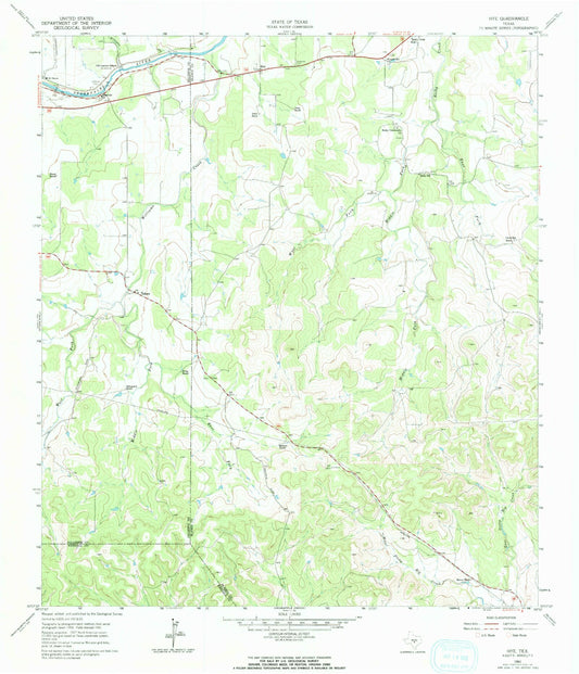 Classic USGS Hye Texas 7.5'x7.5' Topo Map Image