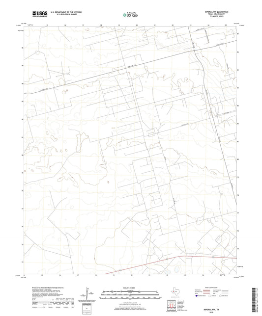 Imperial NW Texas US Topo Map Image