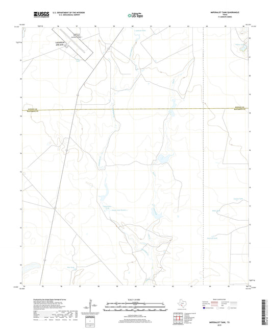 Imperialist Tank Texas US Topo Map Image
