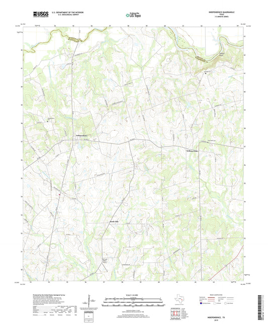 Independence Texas US Topo Map Image