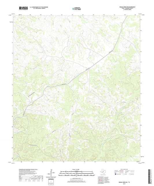 Indian Creek NE Texas US Topo Map Image