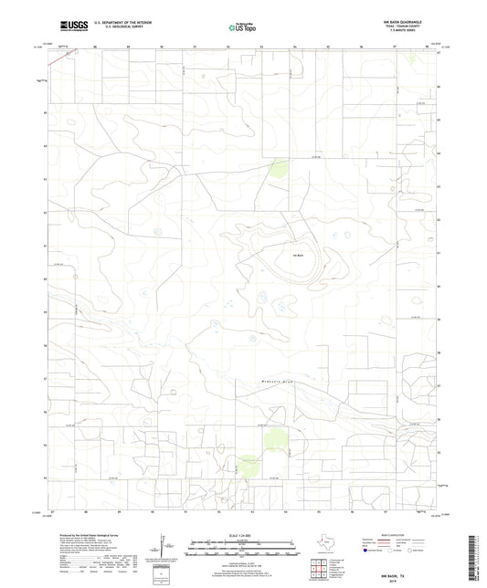 Ink Basin Texas US Topo Map Image