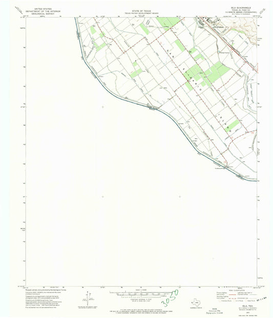 Classic USGS Isla Texas 7.5'x7.5' Topo Map Image