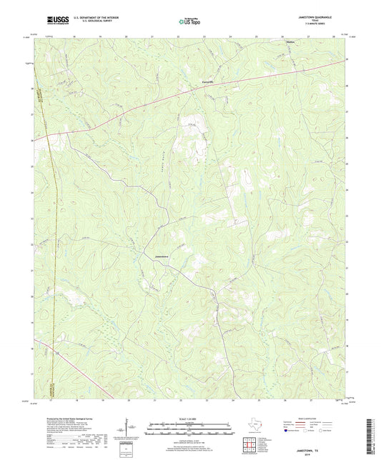 Jamestown Texas US Topo Map Image