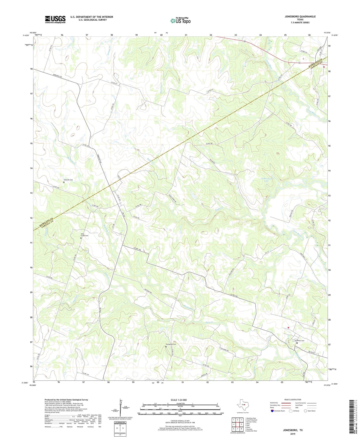 Jonesboro Texas US Topo Map Image