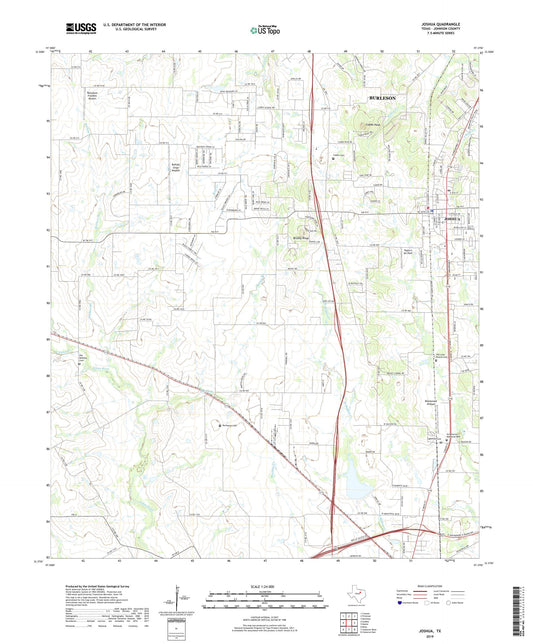 Joshua Texas US Topo Map Image