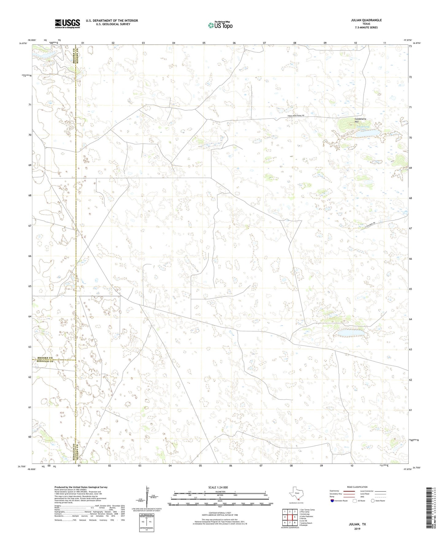 Julian Texas US Topo Map Image