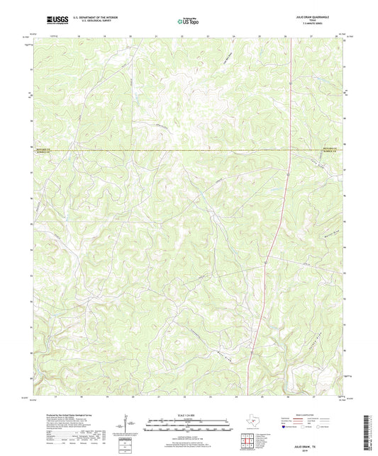 Julio Draw Texas US Topo Map Image
