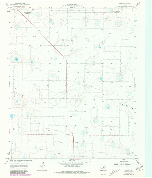 Classic USGS Jumbo Texas 7.5'x7.5' Topo Map Image