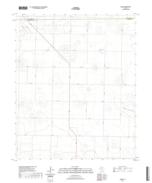 Jumbo Texas US Topo Map Image